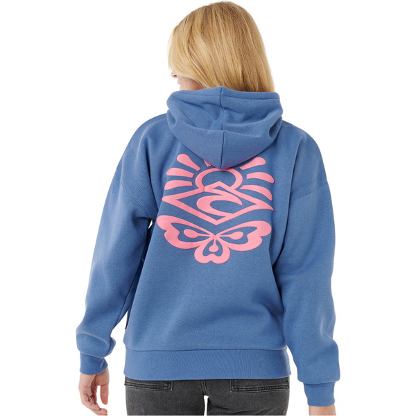 2025 Rip Curl Womens Icons Of Surf Heritage Hoodie 06NWFL - Moonlight Blue